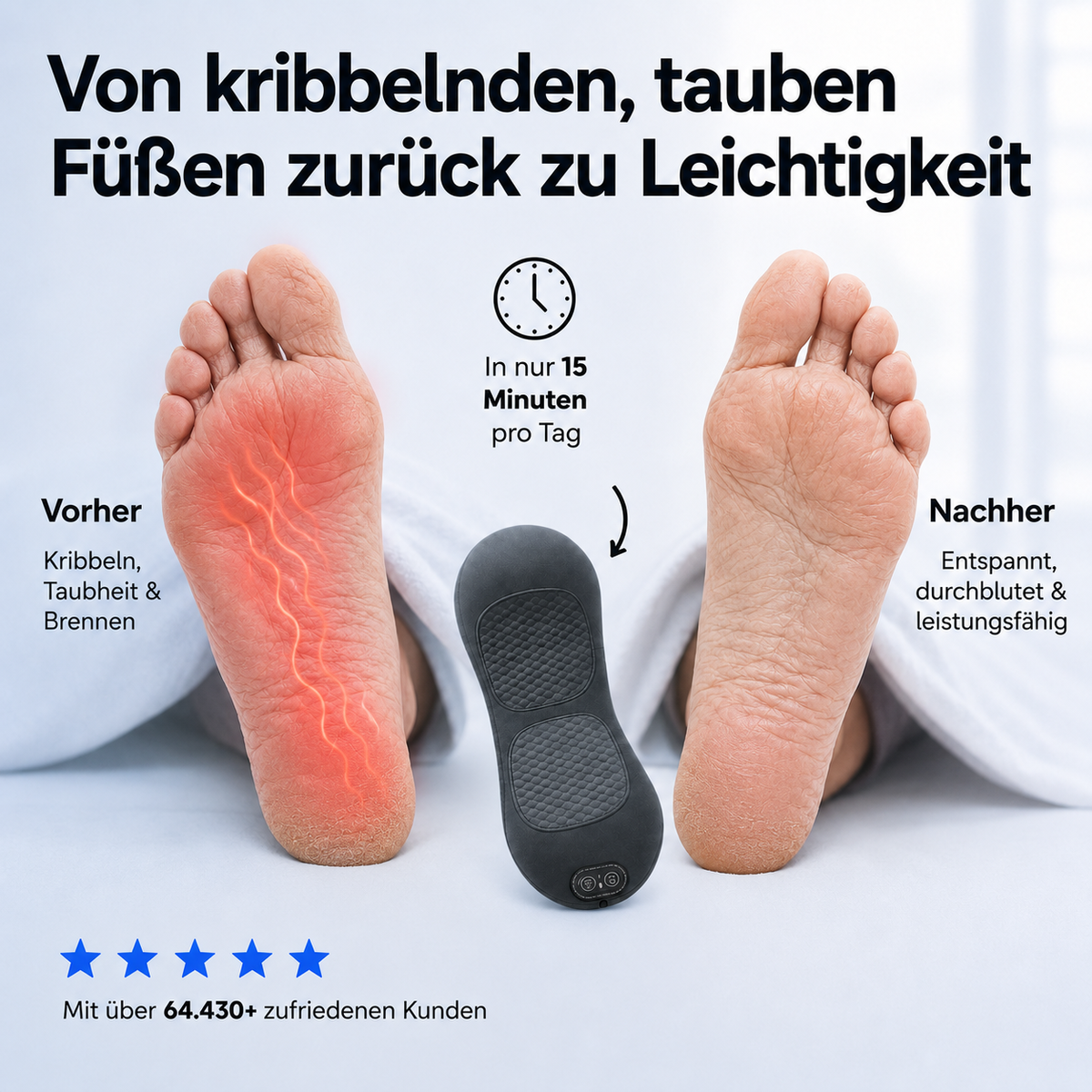 Beende taube, kribbelnde Füße ohne Operation – in nur 15 Minuten täglich