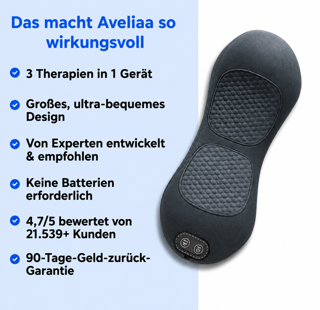 2x 3-Zonen Aveliaa Tiefenmassagegerät + Zubehörpaket